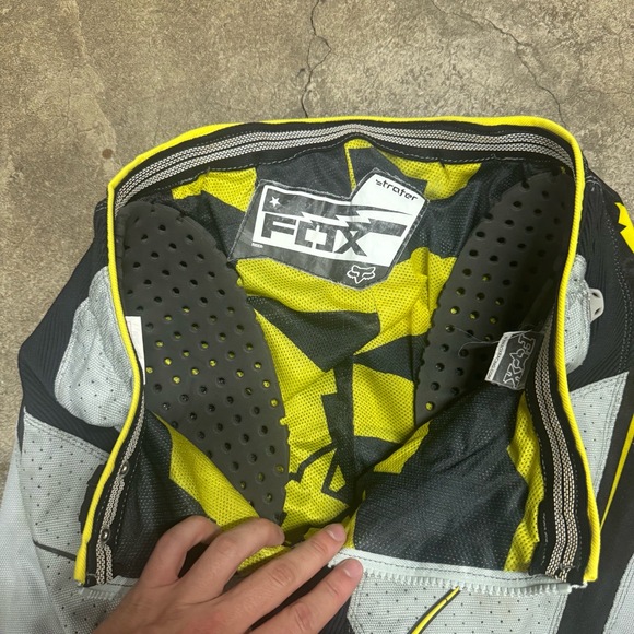 Fox Racing Mens Motocross Pants Size 36 Grey Black Yellow Y2K Perforated Offroad - Picture 7 of 7